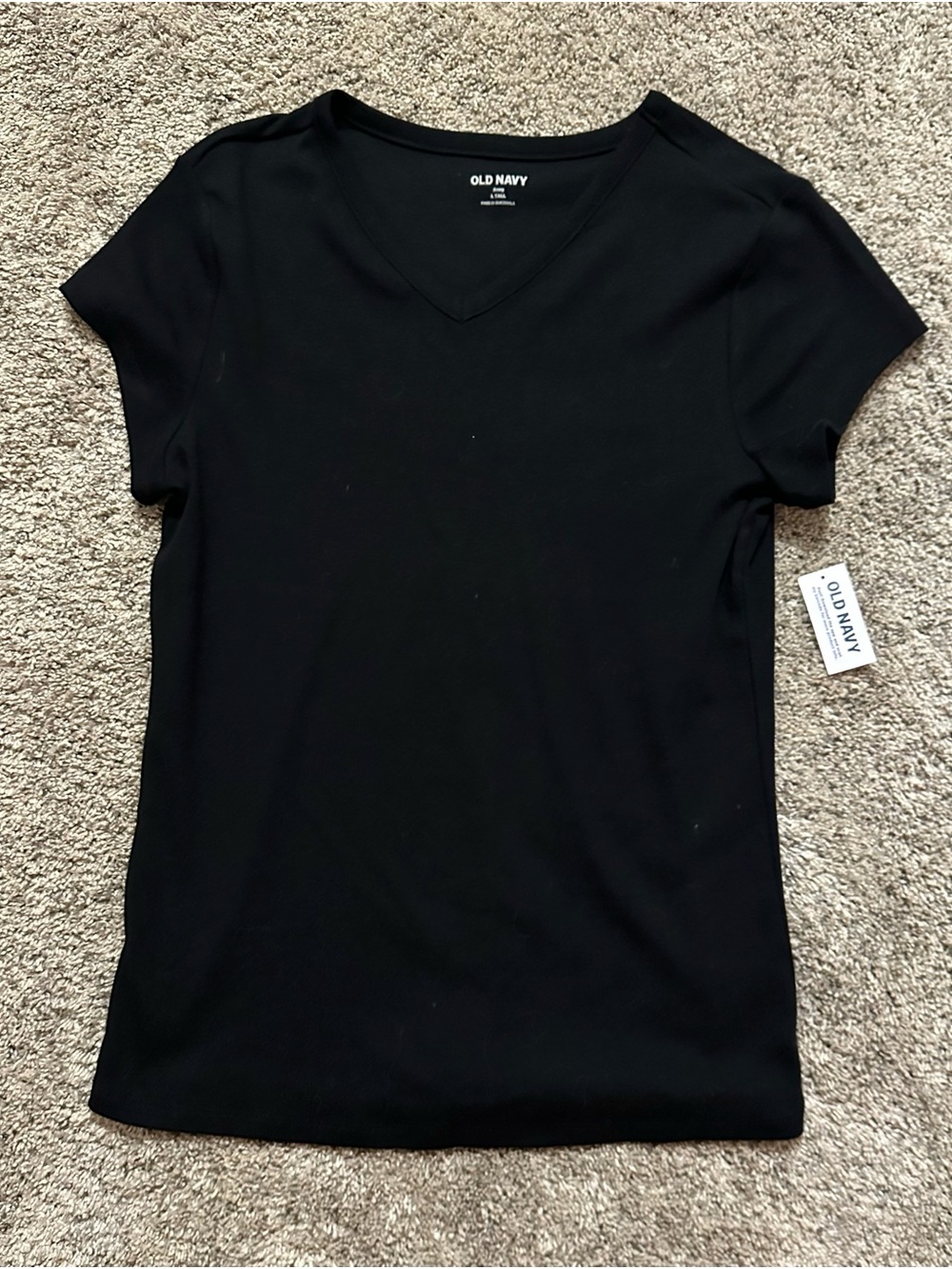 Old Navy Black V-Neck Short Sleeve Tee